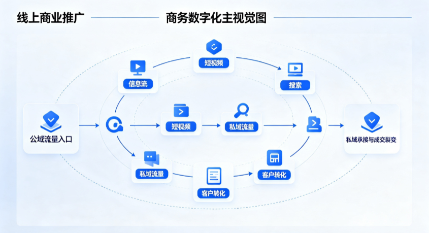 城关区线上商业推广怎么做？全域流量闭环搭建与低成本转化实战指南